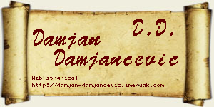 Damjan Damjančević vizit kartica